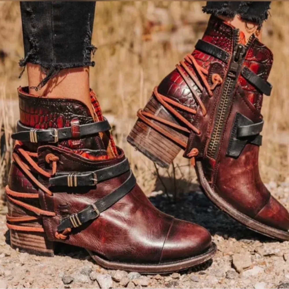 Freebird by Steven ‘Crue’ Wine Leather Boots